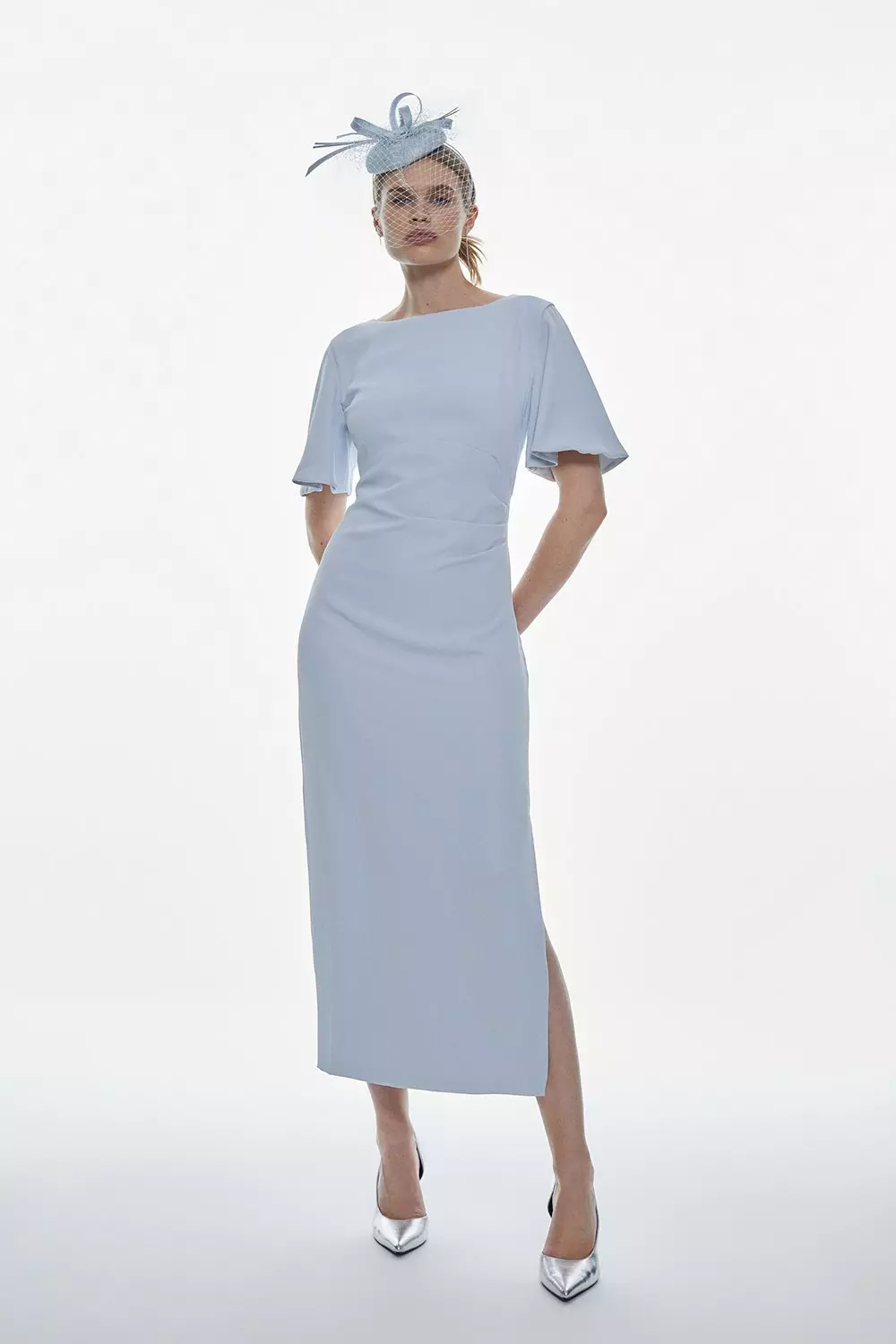 Light grey shop midi dress